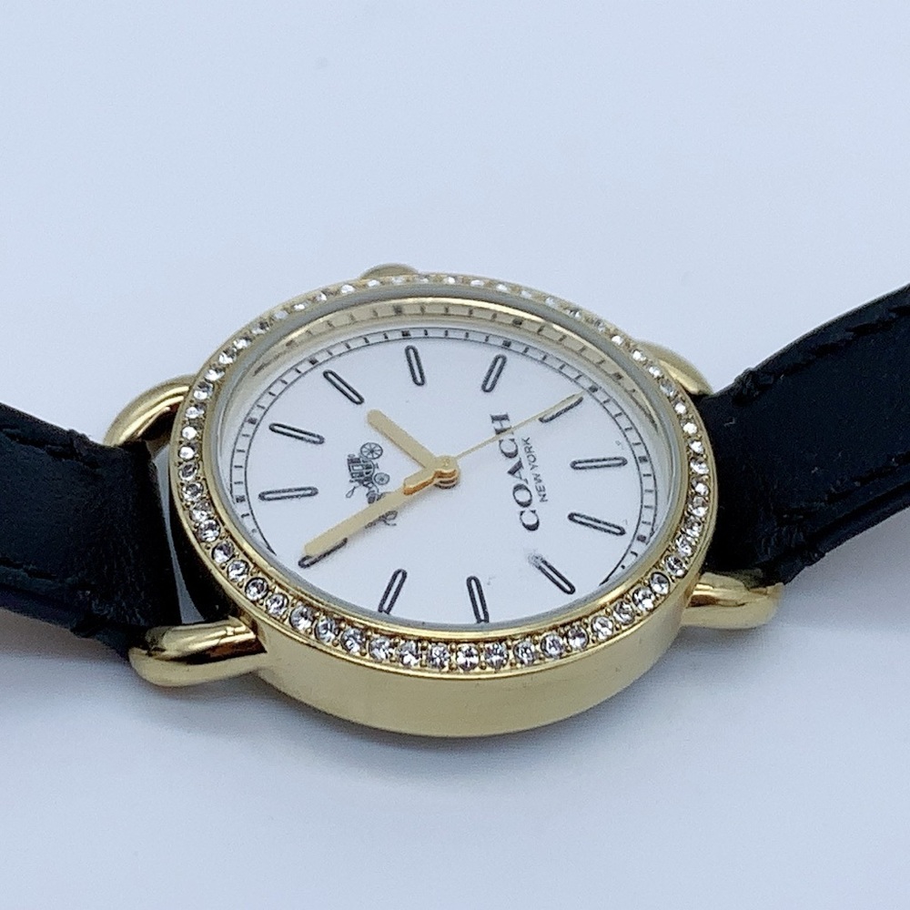 Coach Gold and Black Crystal-Accented Watch - Picture 7 of 13